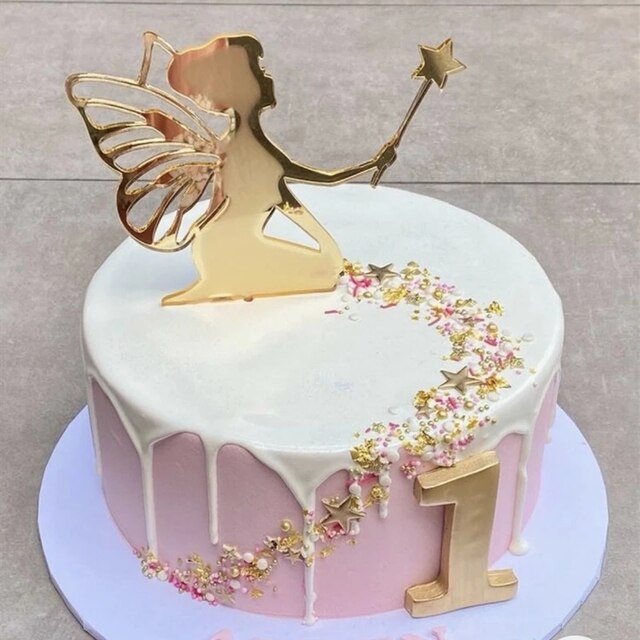 

Золотой акриловый топпер для торта MJCakedecor