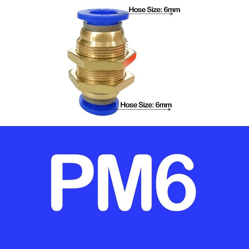 

Пневматические фитинги PM4 PM6 PM8 PM10 PM12 (10 шт.)