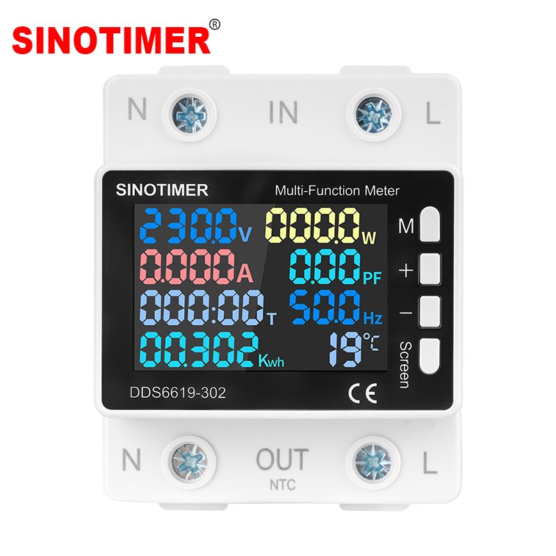 

Однофазный измеритель напряжения и тока SINOTIMER DDS6619-302