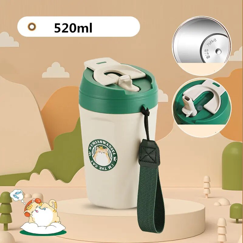 

Термокружка Cartoon Cat 520/620 мл из нержавеющей стали