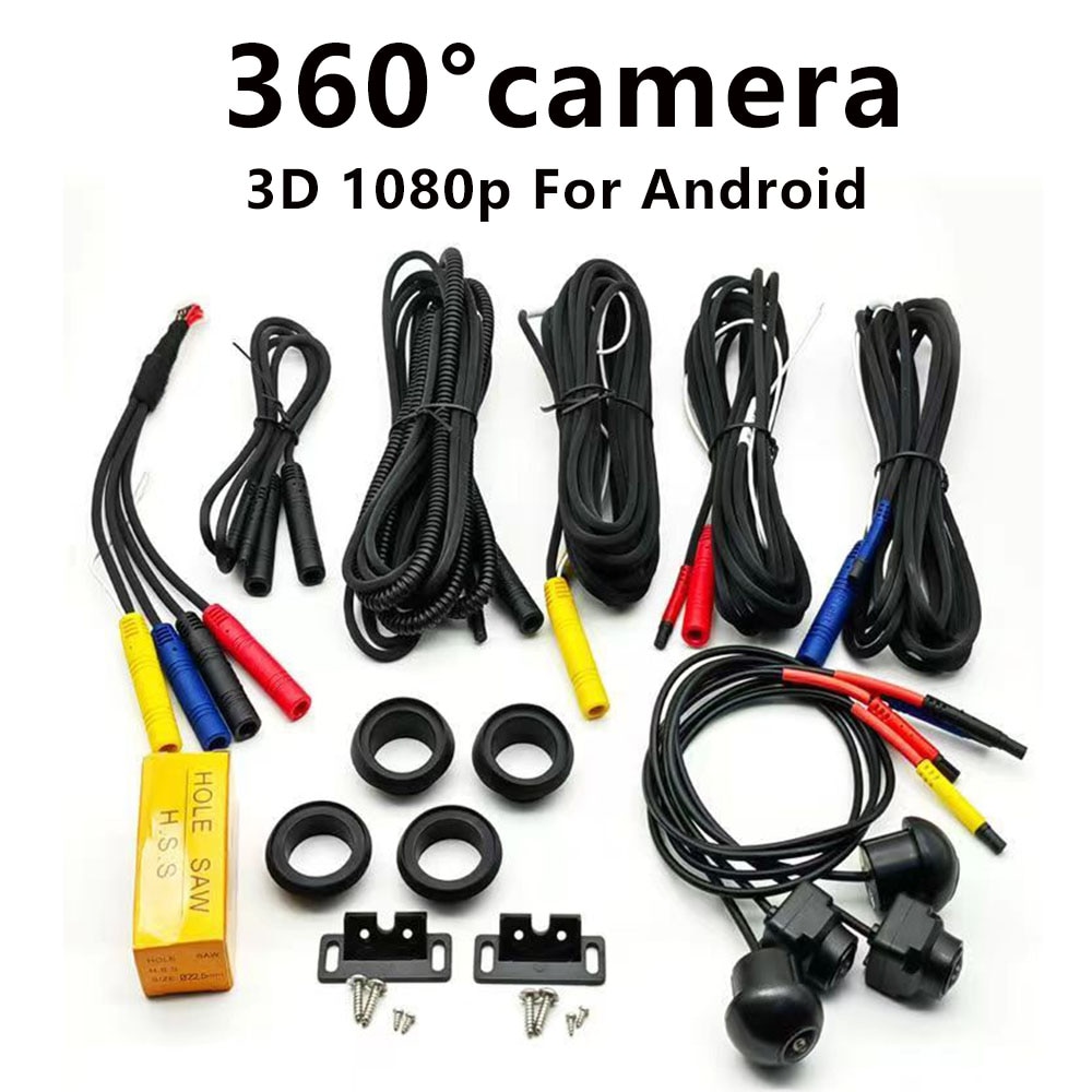 

360 ° Панорамная Автомобильная Камера Для Android, Мультимедийный Экран, Мультивид, Водонепроницаемый, Ночного Видения