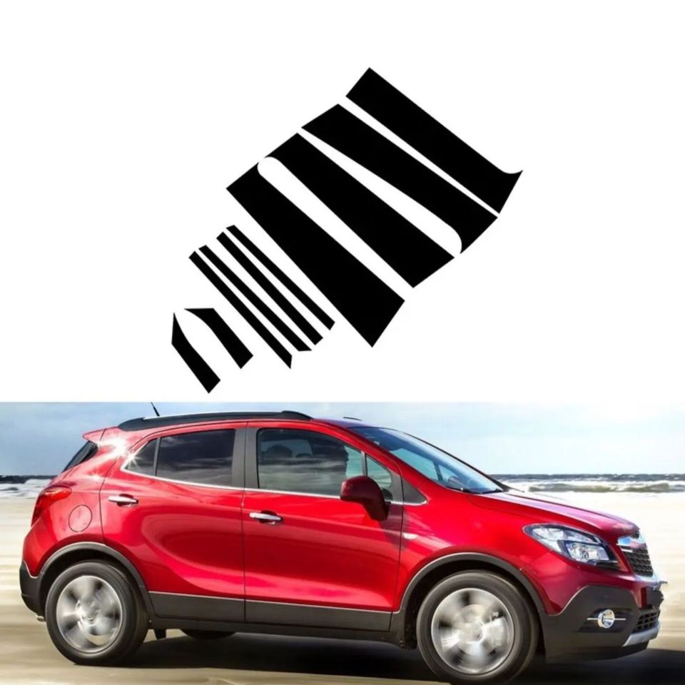 

10 шт. глянцевые черные автомобильные дверные стойки, оконные стойки, накладки, наклейки для Opel Mokka J13 2013 2014 2015 2016 2017 2018 2019