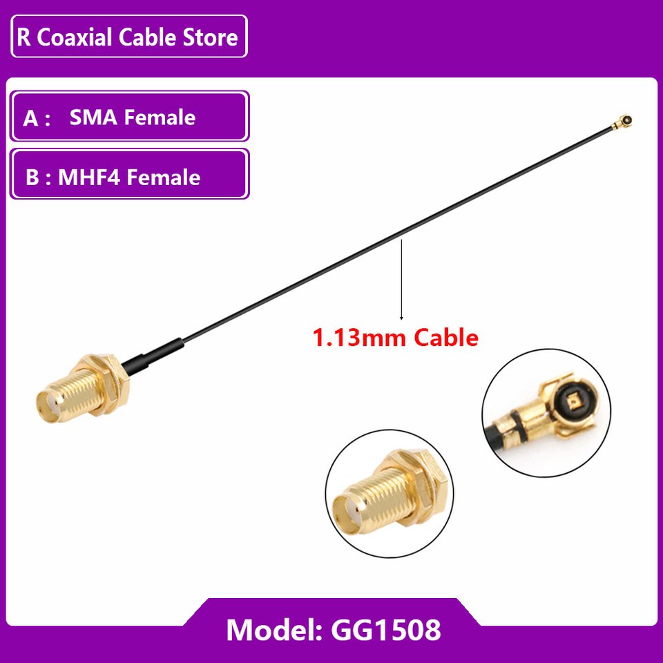 

R SMA to MHF4 F RG1.13MM Cable