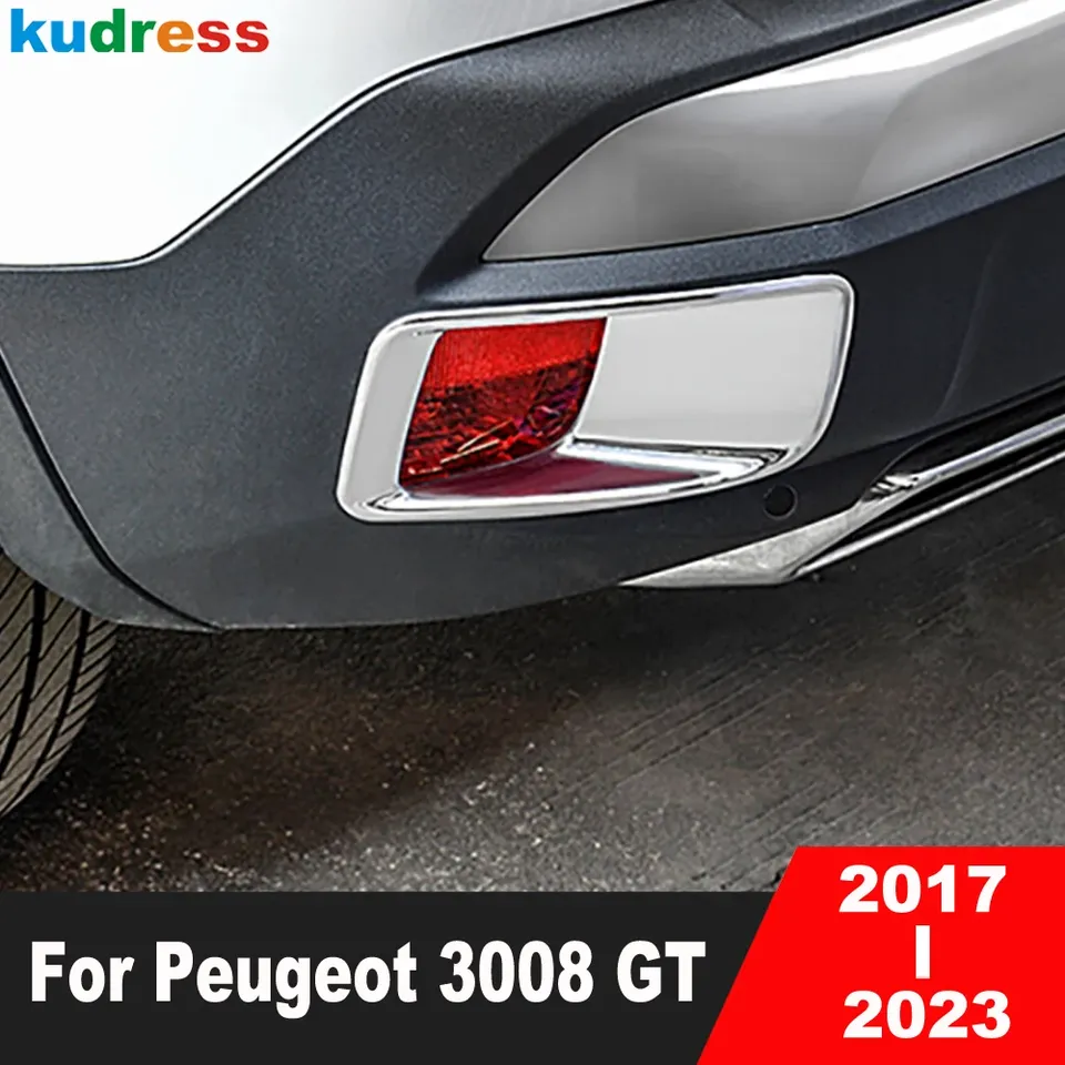 

Для Peugeot 3008 GT 2017-2021 2022 2023, хромированный задний отражатель, противотуманная лампа, обшивка заднего фонаря, Аксессуары для автомобилей
