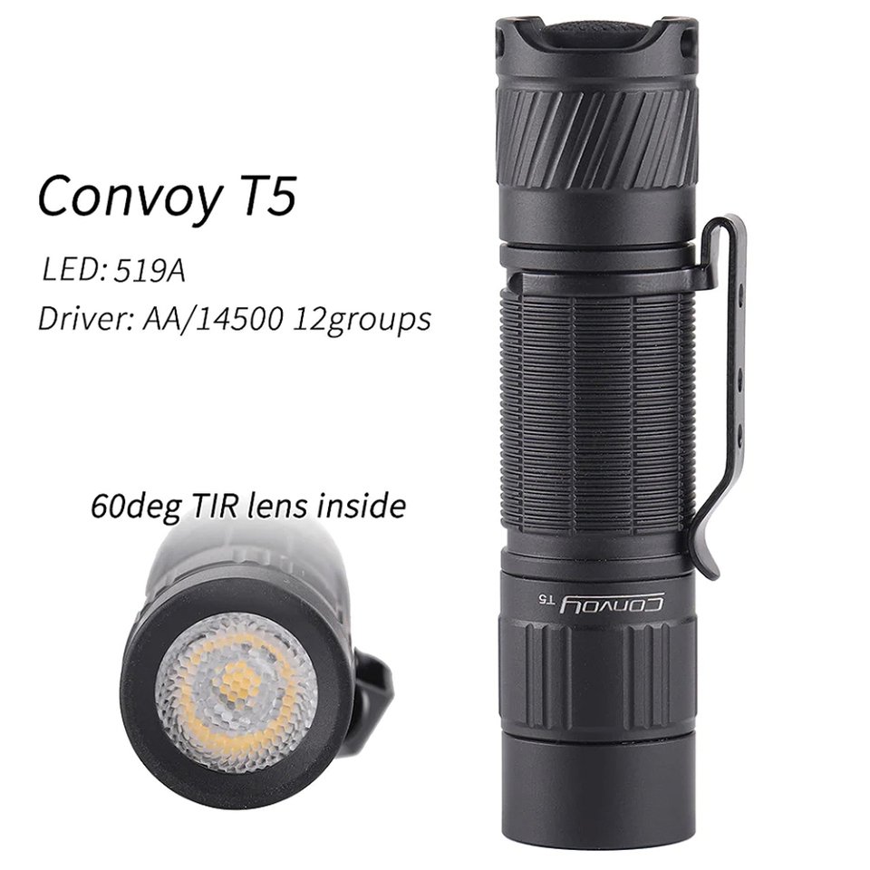 

Фонарик Convoy T5 алюминиевый 519A