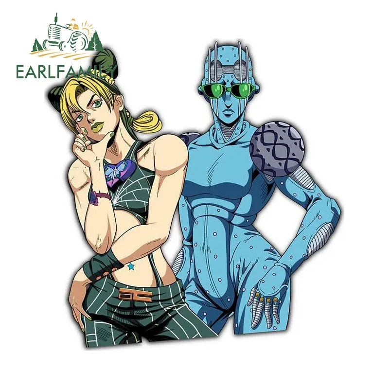 

EARLFAMILY 13 см, Jolyne Cujoh, аниме, автомобильные наклейки для жилых людей, водонепроницаемые виниловые автомобильные наклейки, мотоциклетные индивидуальные Фотообои