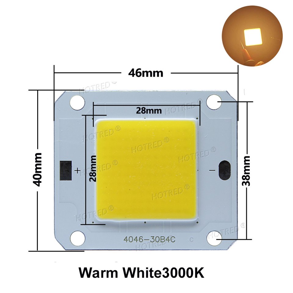 

DC12V 50W Высокомощный светодиодный чип COB, диод 14 В, 50 Вт, холодный, теплый белый, полный спектр 3000K-30000K, лампа, линза 44 мм, радиатор