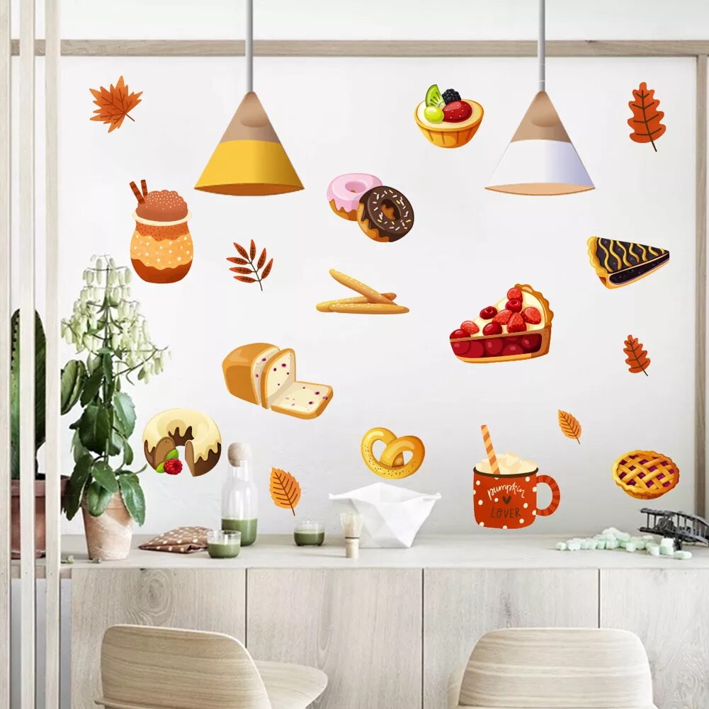 

Настенная наклейка Cartoon Bread Dessert Pattern HonC