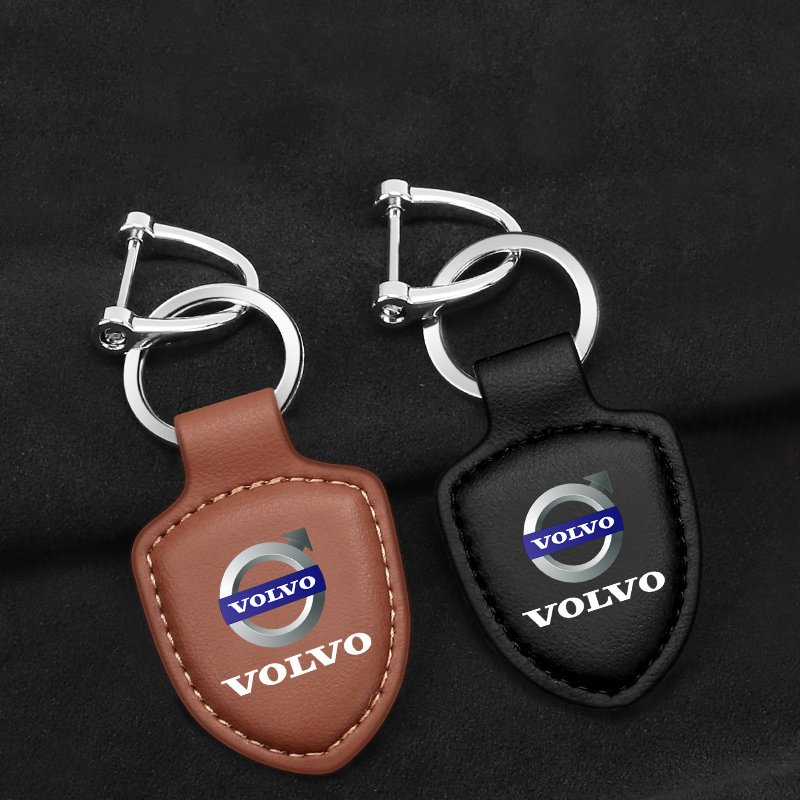 

Кожаный автомобильный брелок для ключей, подвеска, ремешок, подарки для Volvo R Design XC90 XC60 S60 V40 XC40 V60 S40 XC70 C30 C40 S70, аксессуар