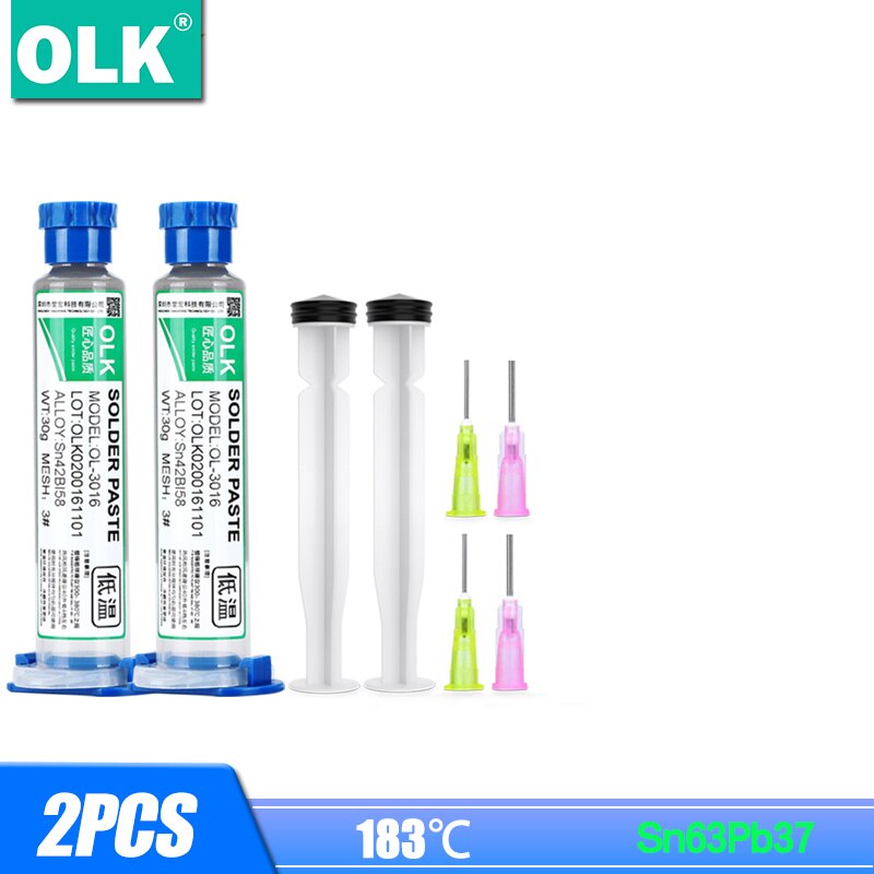 

Бессвинцовая паяльная паста OLK Sn42Bi58 30г