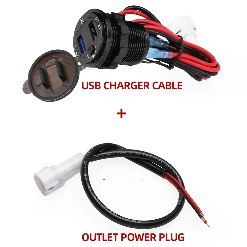 

Tenere 700 2025 Быстрое зарядное устройство QC3.0 с двумя USB-портами для Yamaha T700 XTZ700 Rally World Raid Автомобильное зарядное устройство с кнопкой переключения, светодиодное напряжение