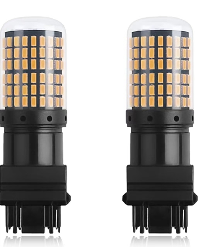 

2X Янтарный T25 3157 светодиодный Canbus 3014 144SMD без ошибок автомобильный стоп-сигнал без гипер