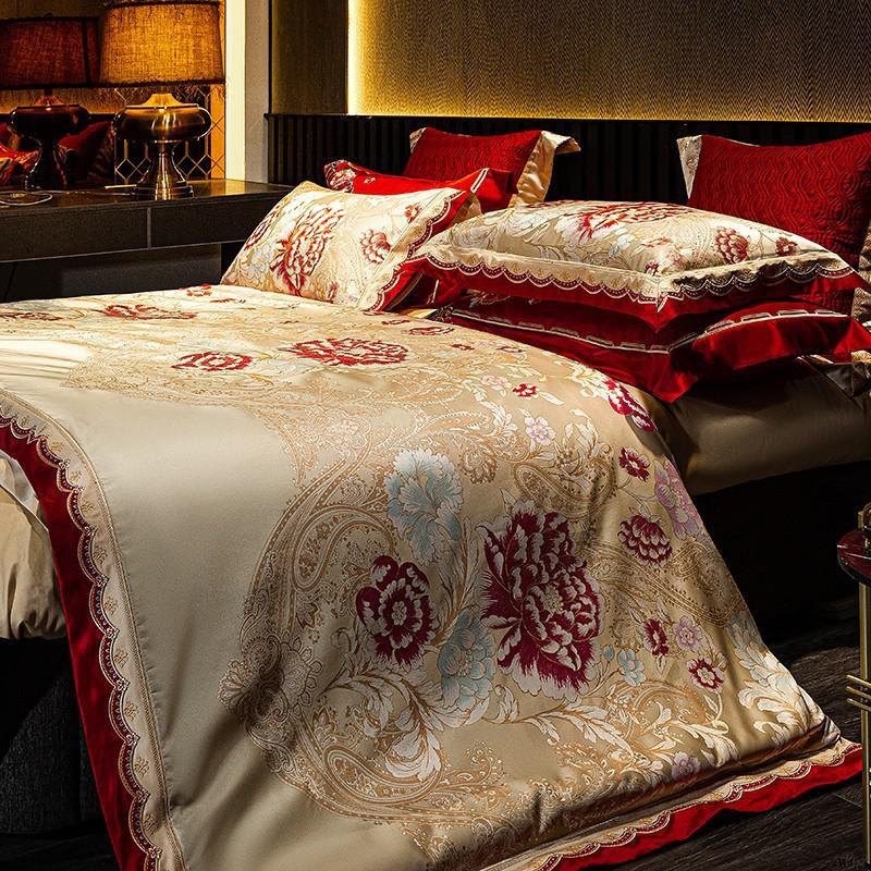 

Комплект постельного белья IvaRose HOME TEXTILE красный хлопок сатин 4 шт.