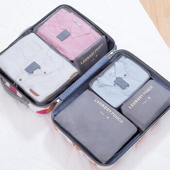 

Набор из 6 водонепроницаемых дорожных сумок Pink/Blue/Grey