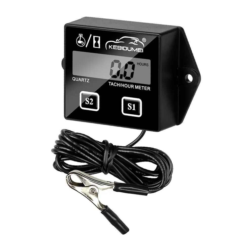 

Мотоциклетный цифровой спидометр двигателя, счетчик часов двигателя, тахометр, датчик оборотов в минуту, ЖК-дисплей для бензина, 2/4-тактная лодка, бензопила