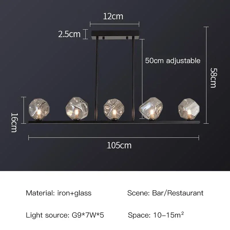 

Люстра KFKF круглая черная стеклянная LED 110-240V