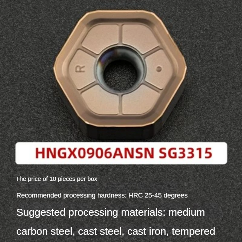 

NC45HX0906 Внутренний фрезерный диск для холодной фрезы, 45 градусов, быстрая подача, установка диска фрезы HNGX0906, двусторонний, 12 углов