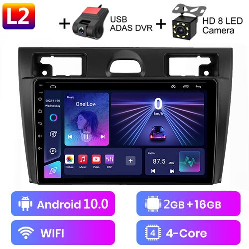 

Автомагнитола на Android 12 для Ford Fiesta Mk VI 5 Mk5 2002-2008, мультимедийный проигрыватель с GPS-навигацией, стерео, Carplay, Android, 2 Din, DVD