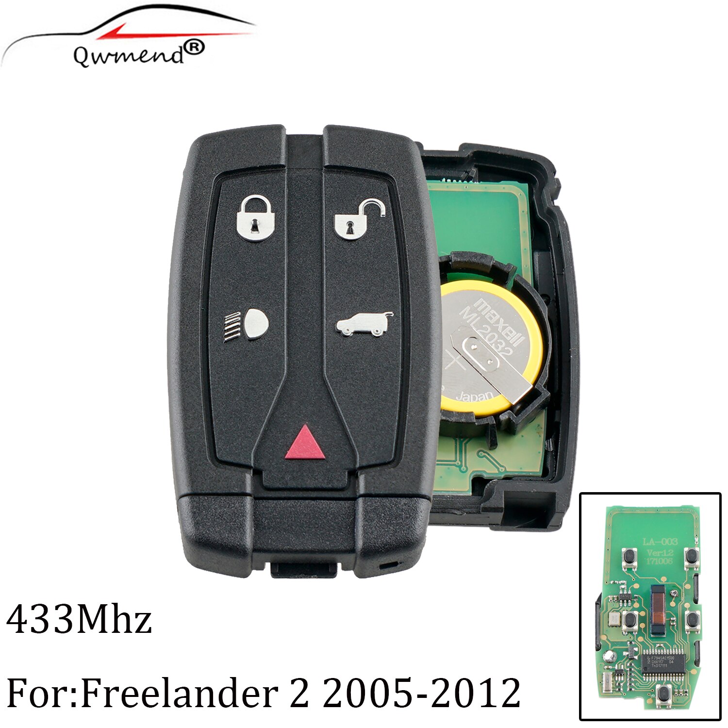 

Ключ дистанционного управления 433/434 МГц для Land Rover для Range Rover Freelander 2 LR2 Sport 2008-2012, оригинальный смарт-ключ дистанционного управления
