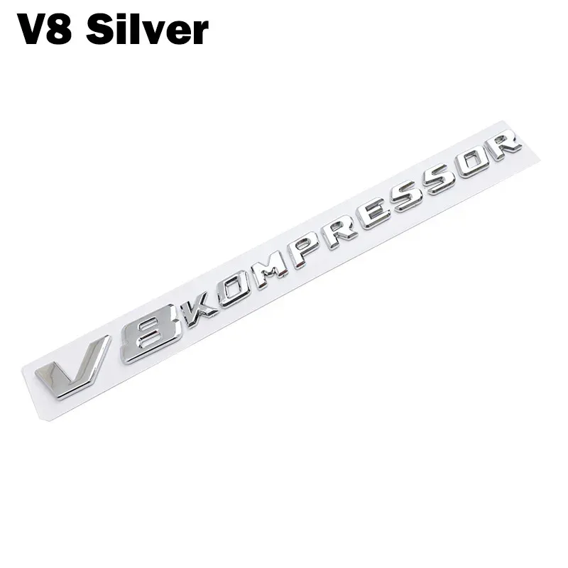 

3D ABS автомобильная наклейка V6 V8 KOMPRESSOR Word задний знак эмблема значок кузова автомобиля крыло задний багажник обновленная версия аксессуары новый
