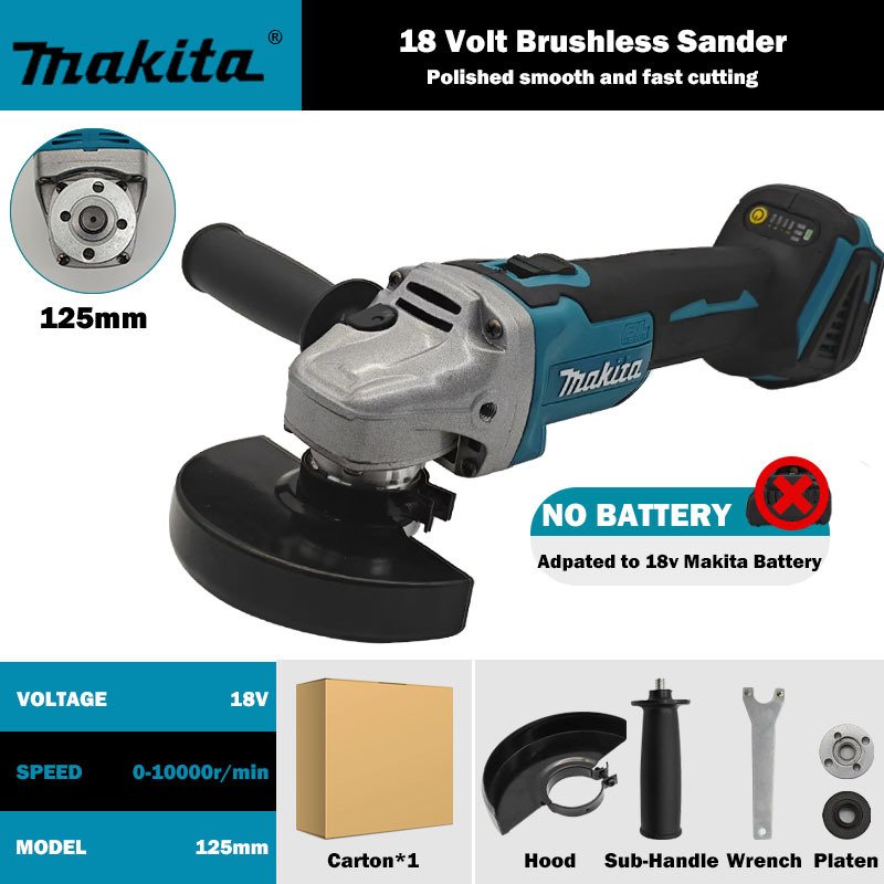 

Makita DGA404 Бесщеточная угловая шлифовальная машина