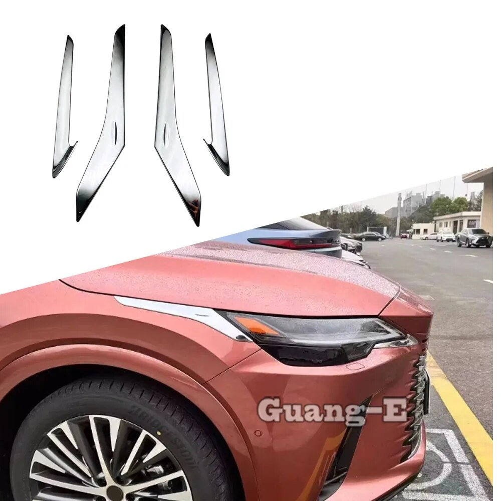 

Для Lexus RX 350 350h 450h + 500h 2022 2023 2024 ABS, зеркальная Автомобильная фара, задняя крышка, отделка крышки, 4 шт., аксессуары