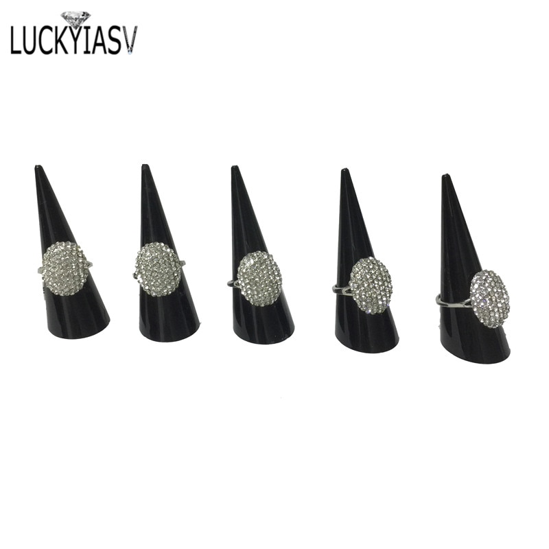 

Мини-подставка для колец Luckyiasv, акрил, белый/черный/прозрачный