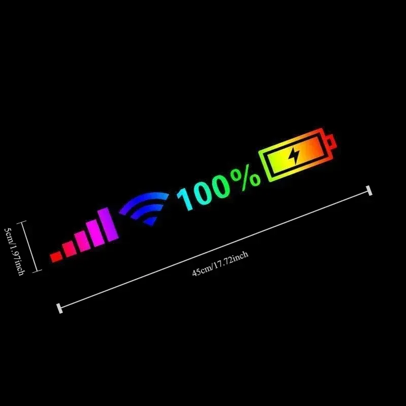 

Забавные светоотражающие Wi-Fi уровня заряда батареи, автомобильные наклейки, красочные украшения, наклейки с логотипом, автомобильное заднее лобовое стекло, кузов, авто наклейка