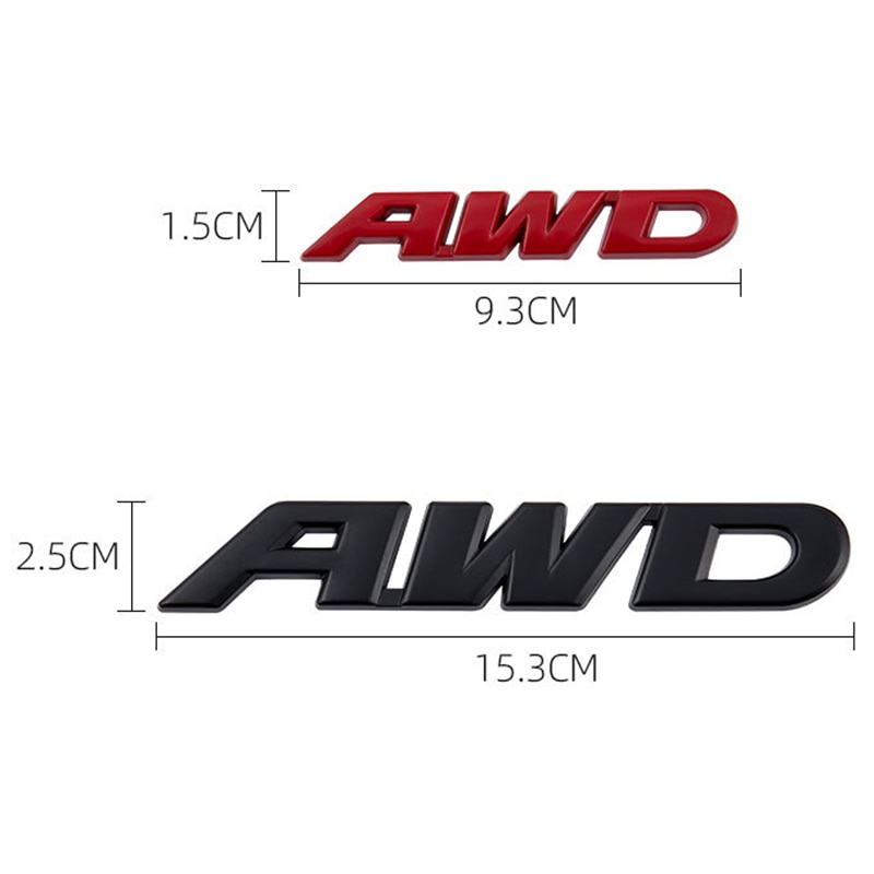 

3D металлические автомобильные буквы для AWD логотипа, эмблема, наклейка на крыло, багажник, значок, аксессуары
