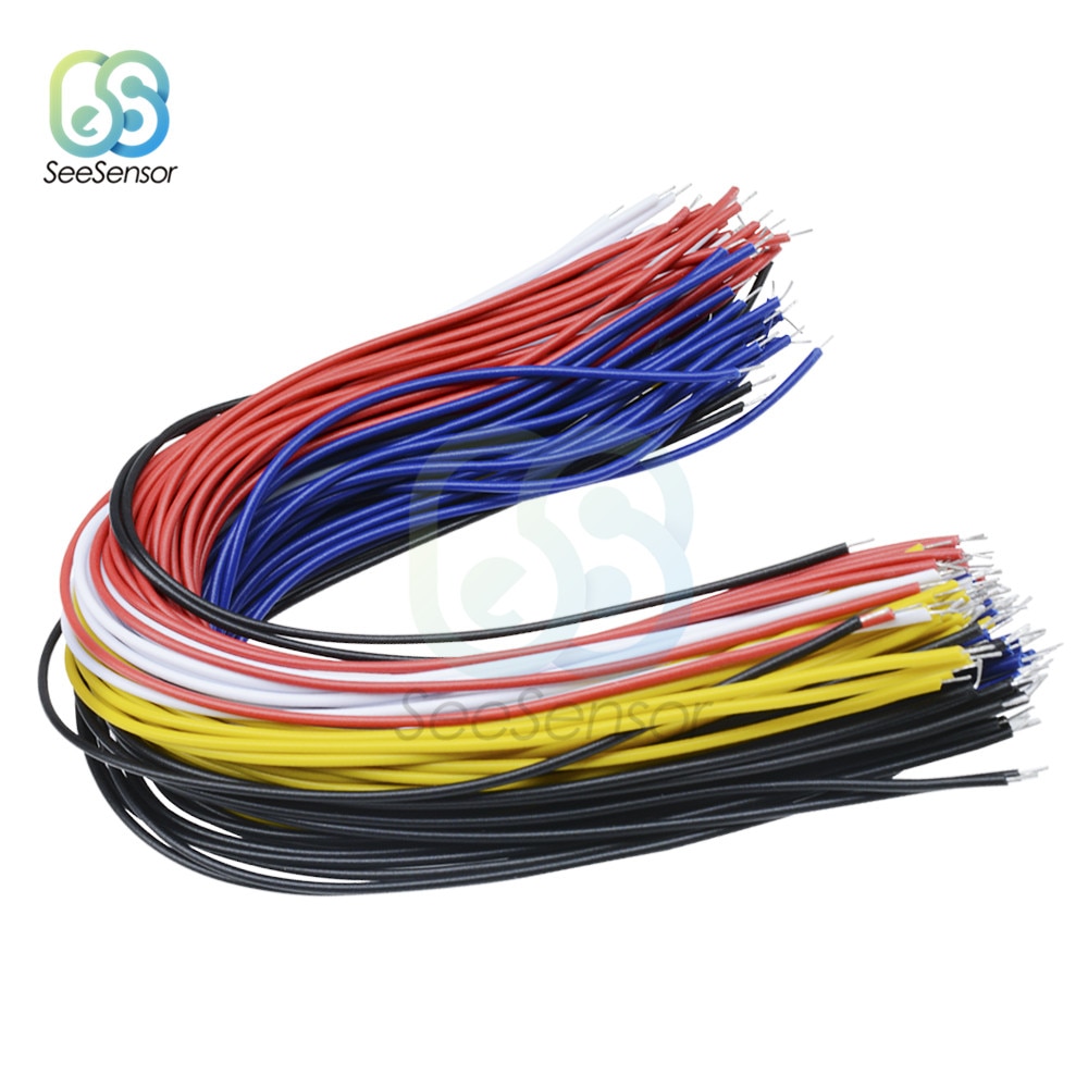 

Aideepen Луженая макетная плата перемычка кабель 20 см 26AWG 100 шт.