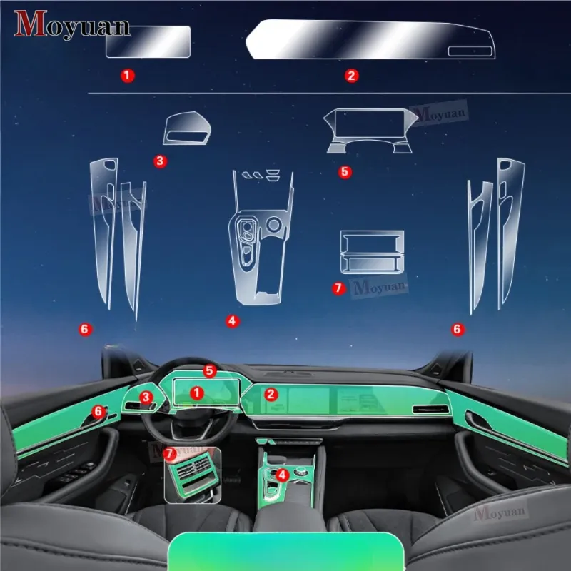 

Для Geely Monjaro 2024 Kx11 Xingyue L 2023 аксессуары для автомобиля искусственная прозрачная панель переключения передач из ТПУ центральная консоль с защитой от царапин