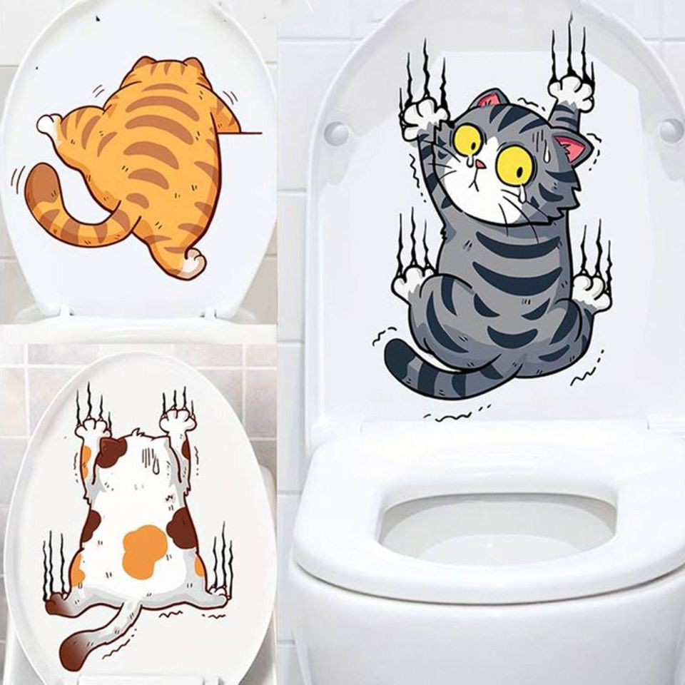 

Настенные наклейки с изображением кошки, 3 шт.