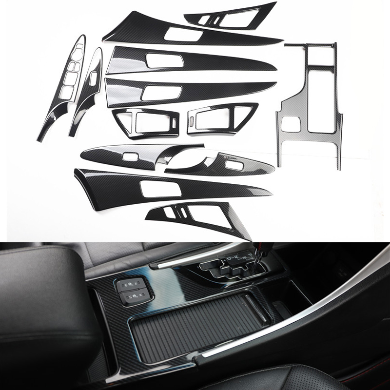 

Для Hyundai I45 Sonata 8th 2011 2012 2013 2014 2015 ABS аксессуары из углеродного волокна для украшения интерьера молдинги наклейки