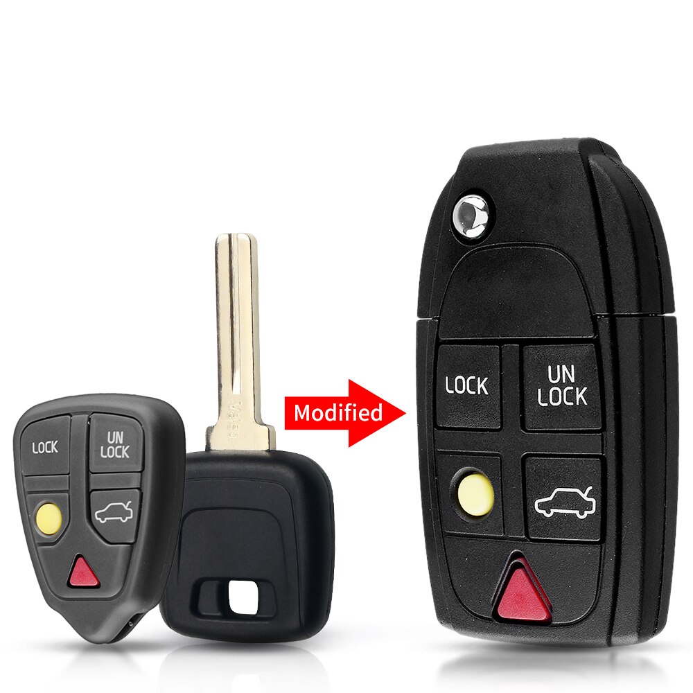 

Корпус для автомобильного брелока, 4 кнопки, модифицированный, для Volvo S40, V40, S70, C70, V70, S80