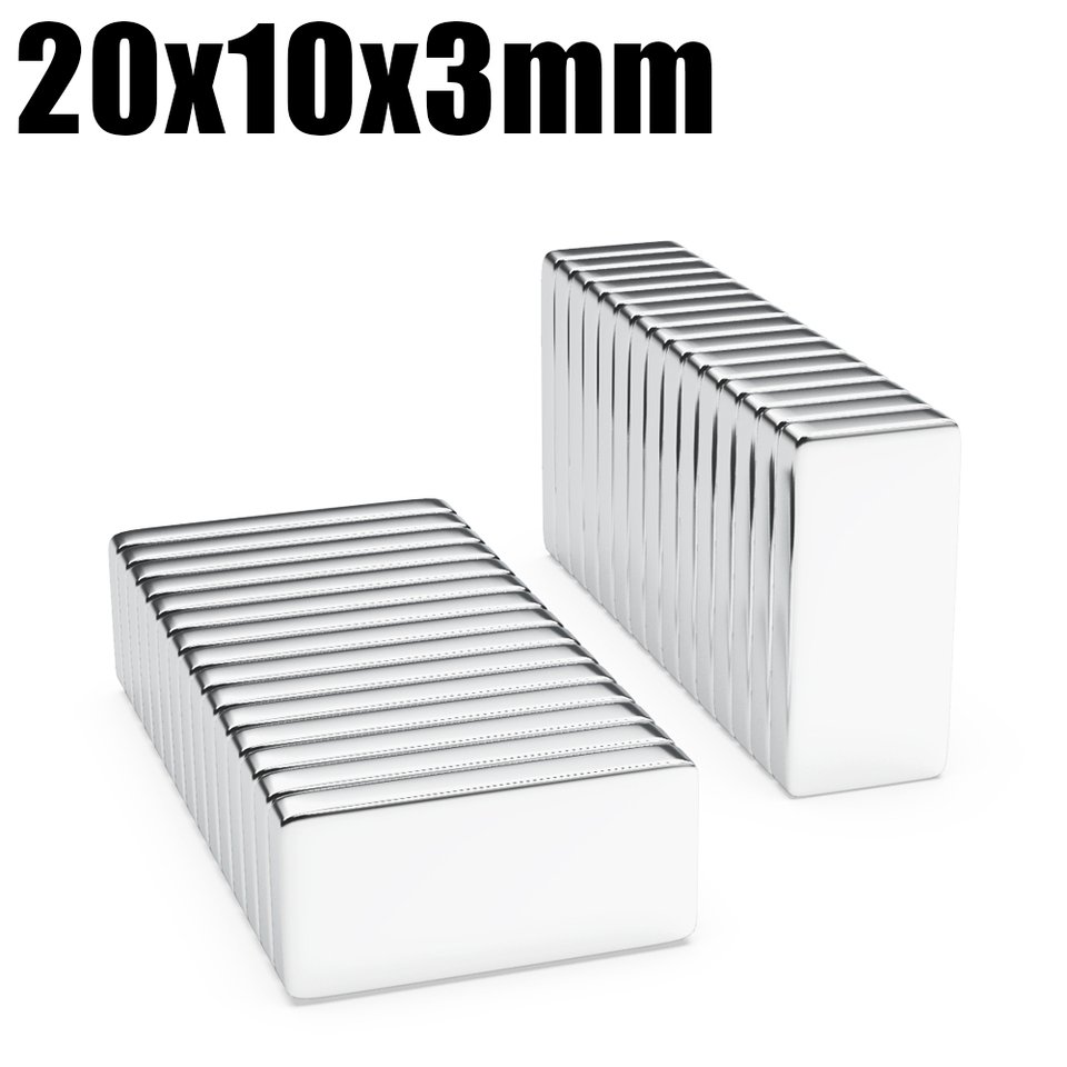 

5 ~ 500 шт. 20x10x3 мм мощный блок магнитов для холодильника, проектов DIY, научного и офисного использования, магнит на холодильник 20*10*3
