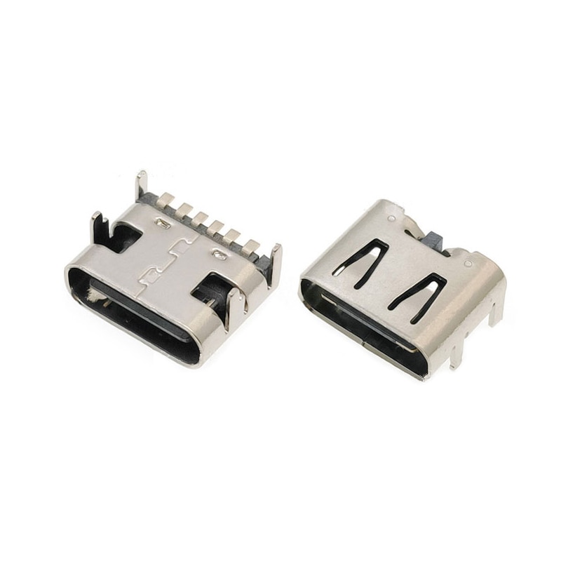 

20 шт./лот Micro USB TYPE-C 6-контактный гнездовой разъем 4 фута для зарядки мобильного телефона OX Horn Type SMT USB 3.1 TYPE C