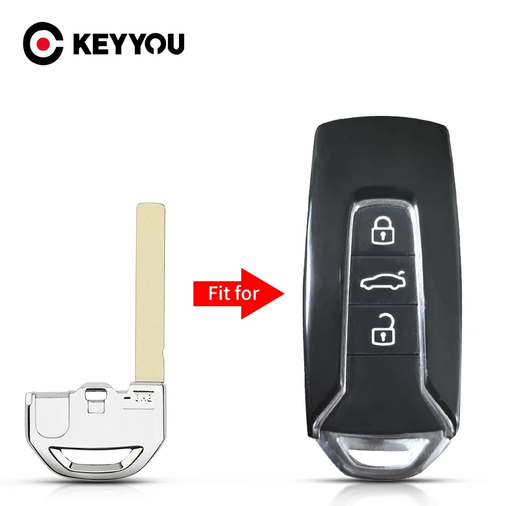 

Запасной смарт-ключ KEYYOU для VW Volkswagen Touareg аварийный запасной, незарезанный, замена, пустая вставка, пульт дистанционного управления