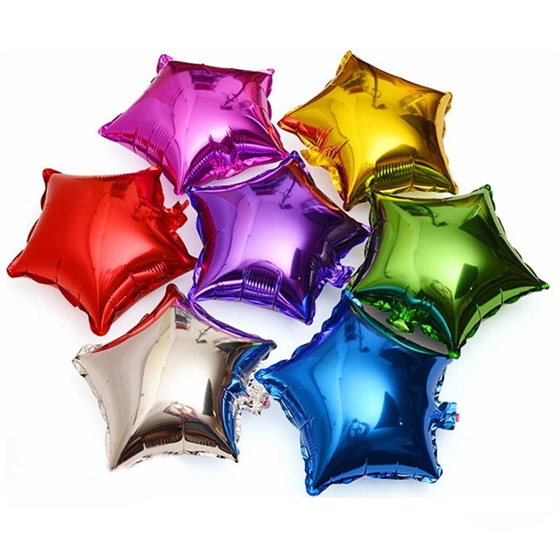 

Фольгированные шары Globos, звезды, 10 штук