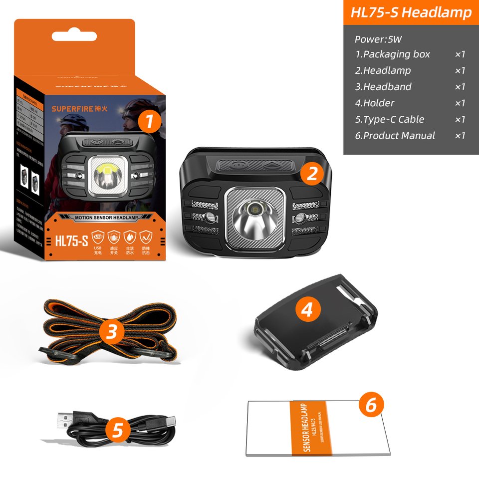 

SUPERFIRE HL75 Налобный фонарь