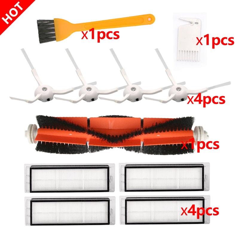

Совместима с пылесосом Xiaomi Roborock S5 S6 S60 S50 S55 T6 T4 T61 Mijia S1 Xiaowa E25 E35, основная боковая щетка, фильтр, швабра