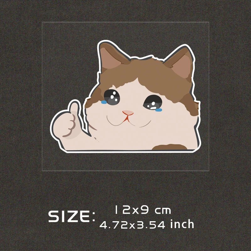 

Светоотражающие Наклейки На Автомобиль С Мультяшным Котом, Декоративные Наклейки На Заднее Лобовое Стекло, ПВХ