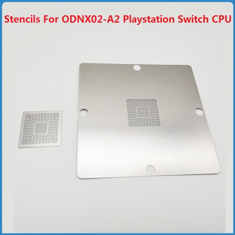 

Прямой нагрев 80*80 90*90 BGA трафарет для ODNX02-A2 для игровой приставки Switch Процессор BGA IC ODNX02-A2 паяльного олова шаблон 0,35 мм