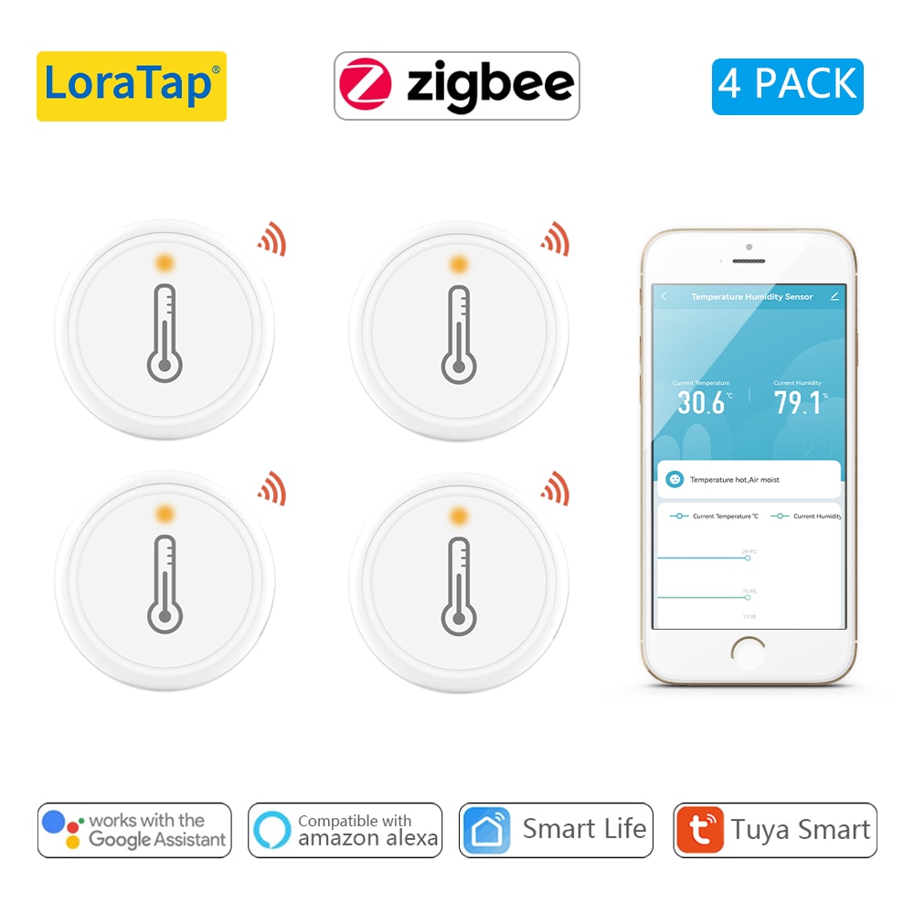 

Датчик температуры и влажности LoraTap Tuya ZigBee