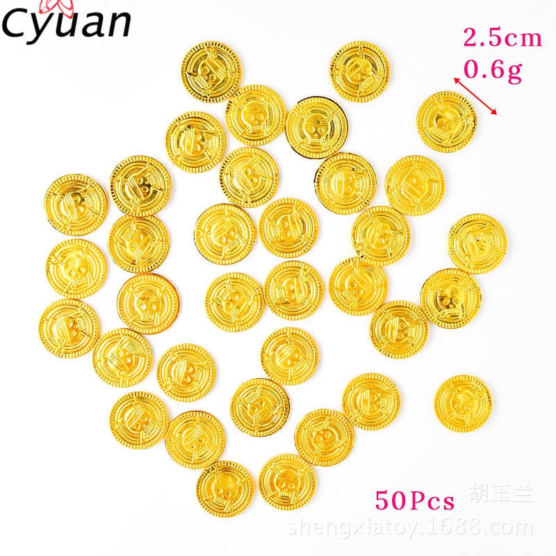 

Пластиковые золотые монеты Cyuan 50 шт.