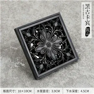 

ZGRK квадратный 10*10 слив для пола, черный латунный сливной фильтр для душа, напольное покрытие, аксессуары для ванной комнаты на балконе, решетка для отходов