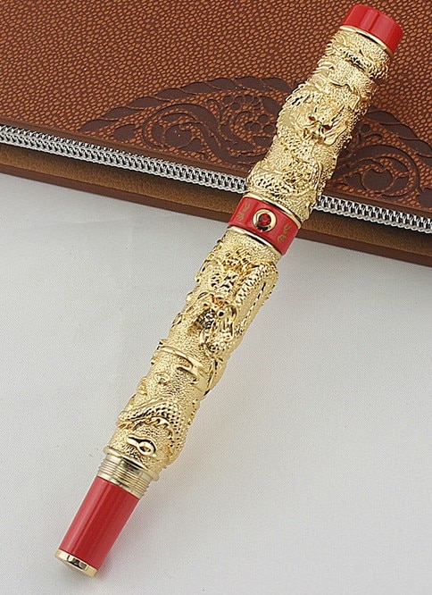 

JINHAO Серрая перьевая ручка Broad Nib Dragon Play The Pearl
