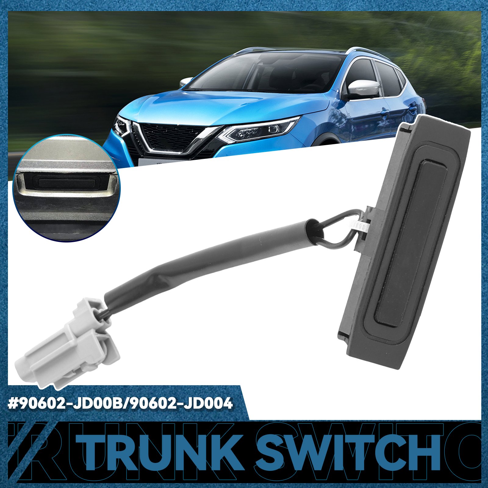 

Для Nissan Qashqai J10 Note E11 2005-2014 переключатель задней двери, кнопка открытия крышки багажника 90602-JD004 90602-JD00B 90602JD004 90602JD00B