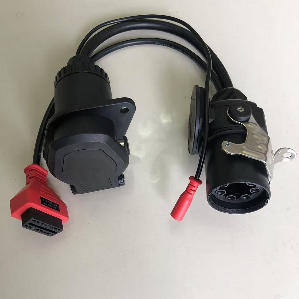 

Кабель-адаптер для диагностики прицепа EBS ISO 7638 OBD2, совместимый с Bosch Autel Autocom для различных грузовых автомобилей