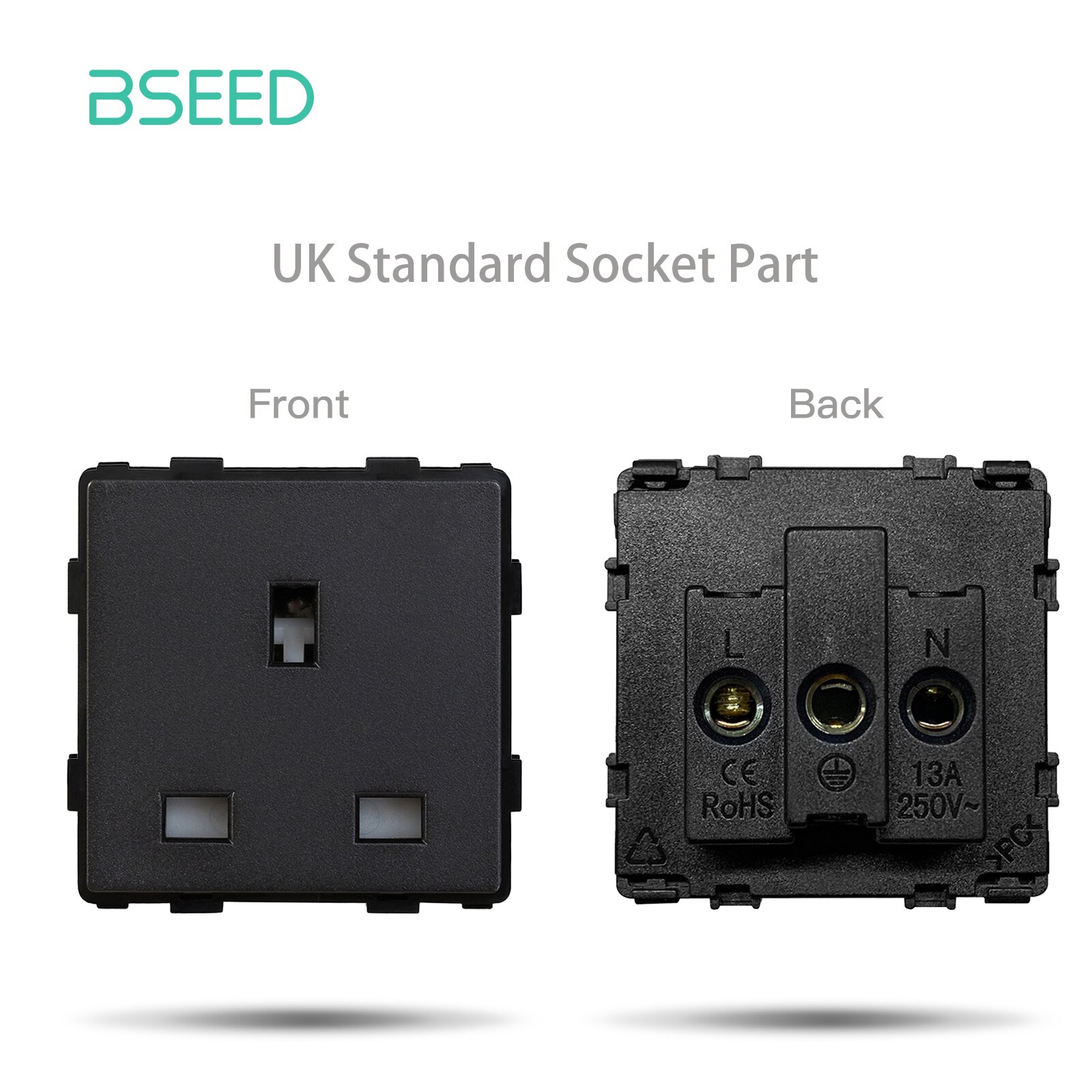 

Розетка Bseed с USB, черная