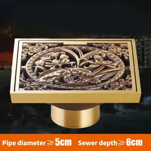 

Слив для пола ZGRK 10 см античная латунь